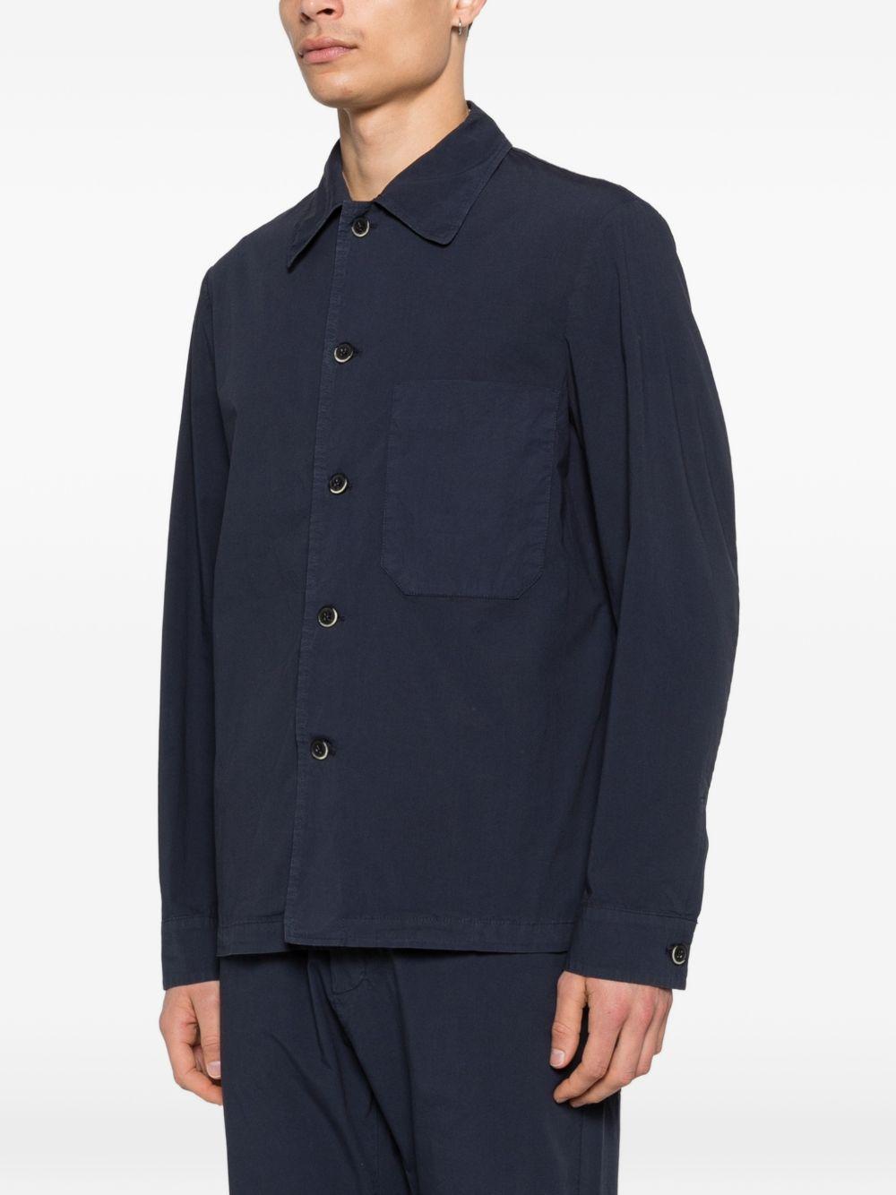 Camicia a maniche lunghe con tasca in blu Barena Venezia - uomo 