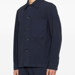 Camicia a maniche lunghe con tasca in blu Barena Venezia - uomo 
