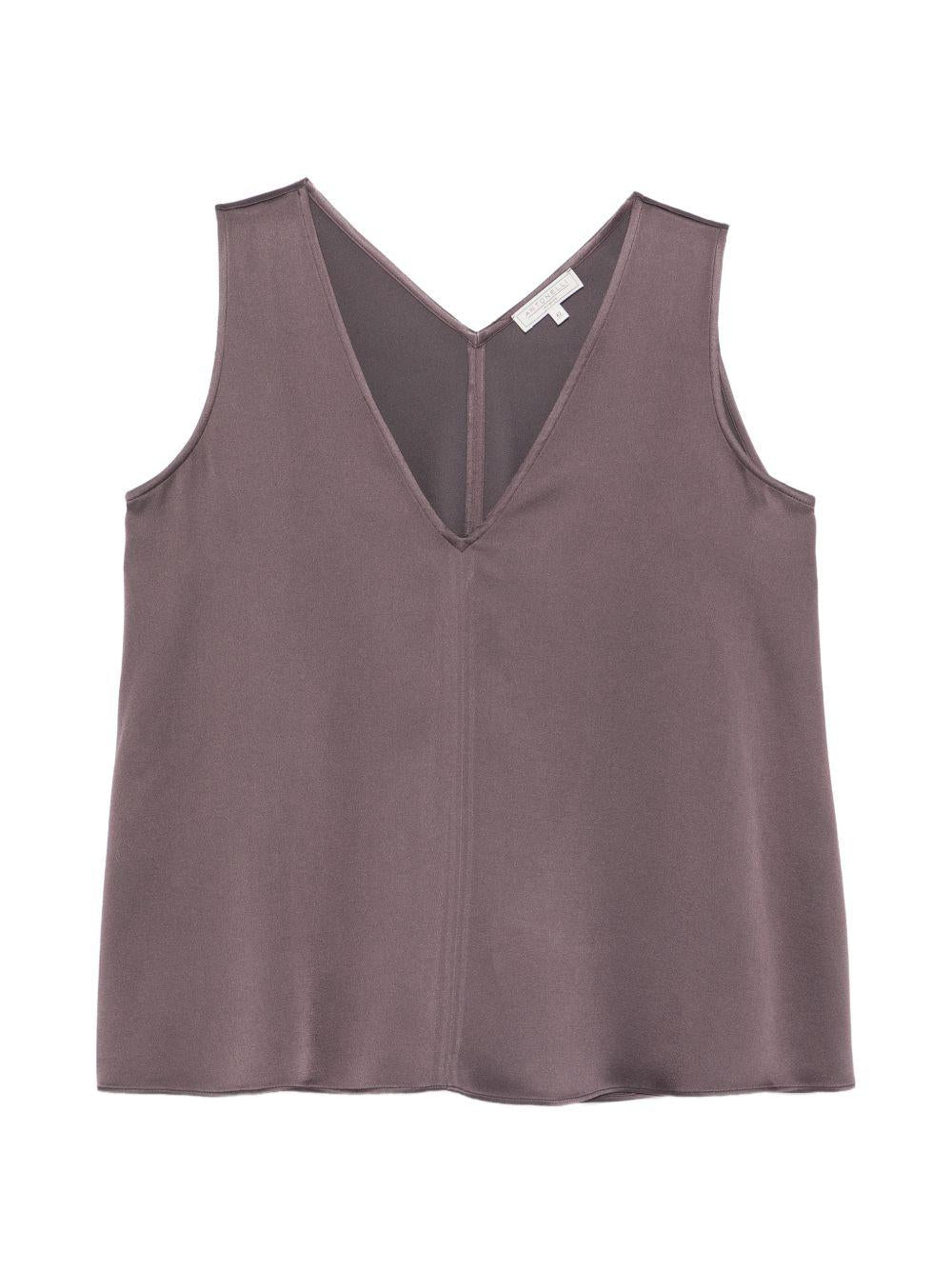 Top con scollo a v in viola Antonelli - donna 