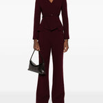 Pantaloni svasati in borgogna Roland Mouret - donna 