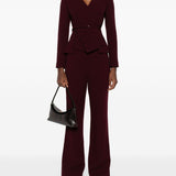 Pantaloni svasati in borgogna Roland Mouret - donna 