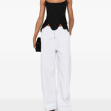 Top stile bustier in nero 
