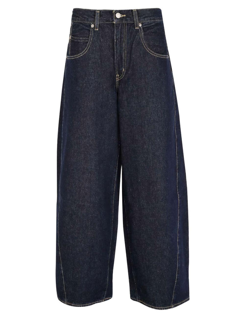 Jeans Barrel in blu 