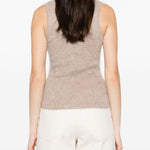 Top con finitura spazzolata in beige Gotha - donna 