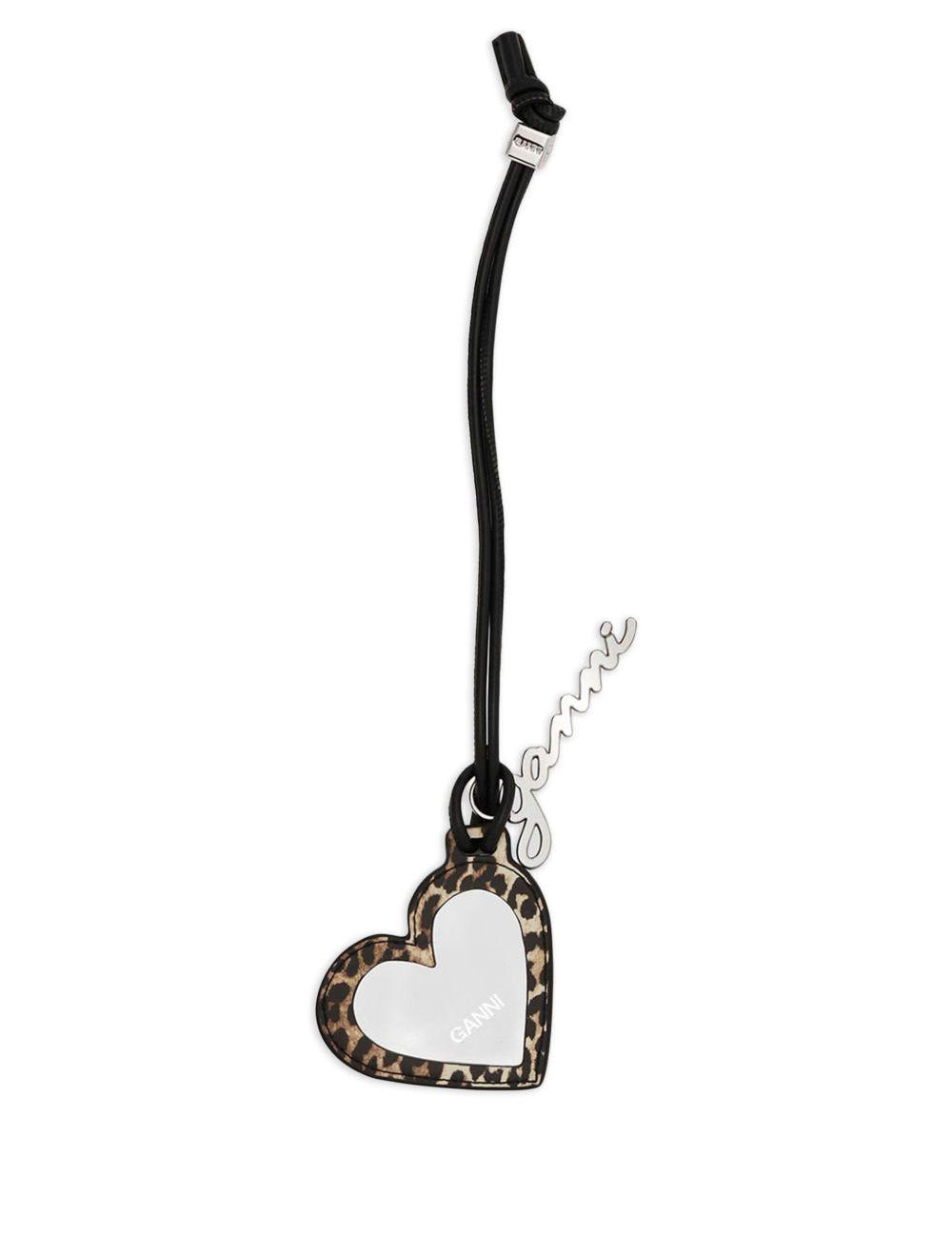 Specchio Bou Heart in nero Ganni - donna 