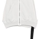 Gilet con cappuccio e zip in bianco Rick owens drkshdw - uomo 
