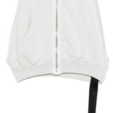Gilet con cappuccio e zip in bianco Rick owens drkshdw - uomo 