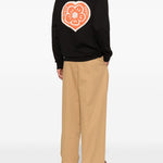 T-shirt a maniche lunghe con logo in nero Kenzo - uomo 