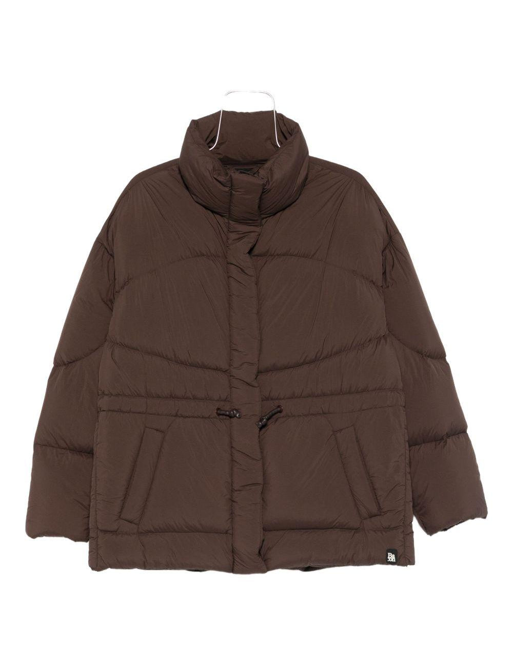 Piumino con coulisse in marrone Bacon - donna 