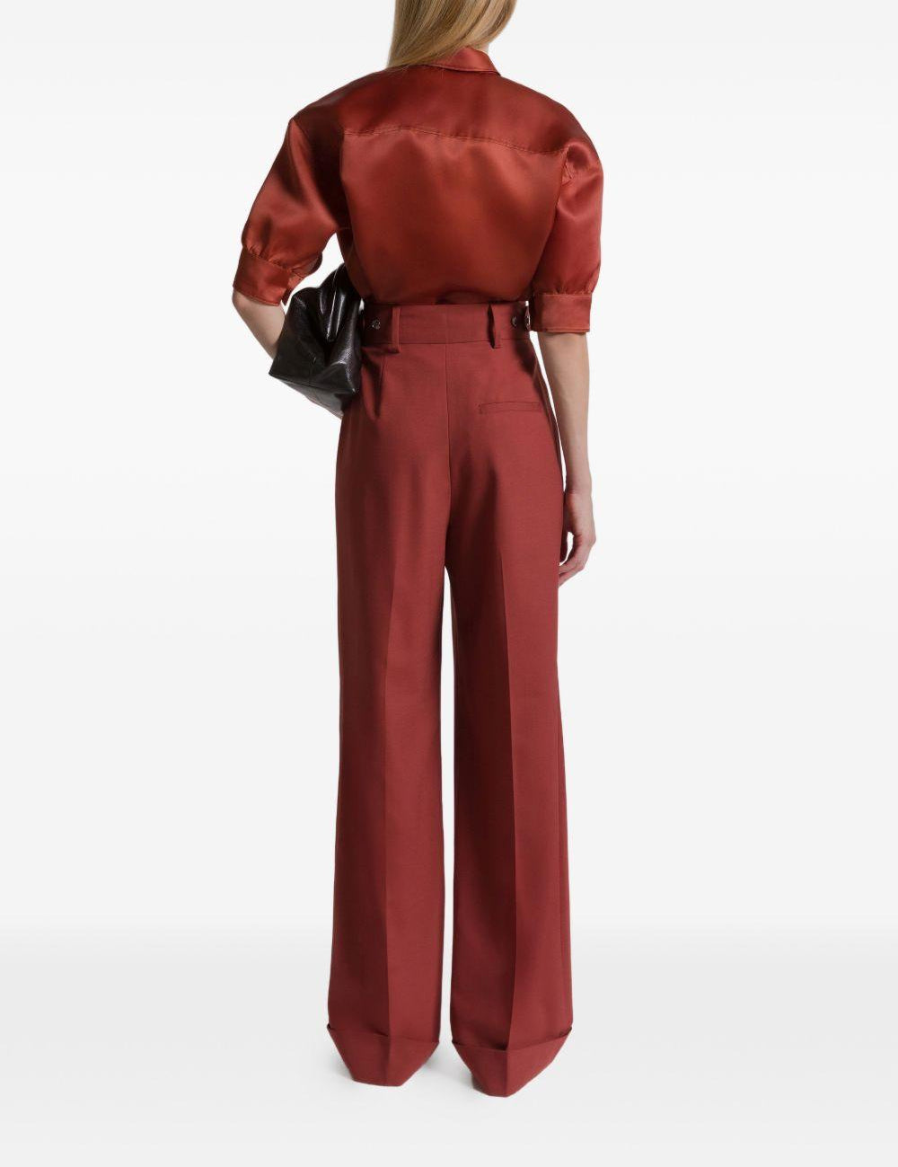 Camicia con bottoni in rosso Alberta Ferretti - donna 