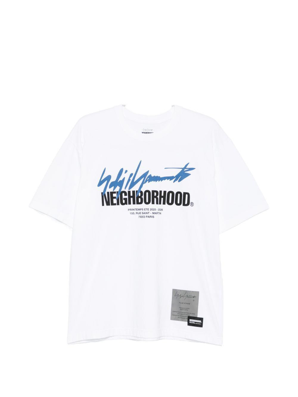 T-shirt a maniche corte in bainco Yohji yamamoto - uomo 