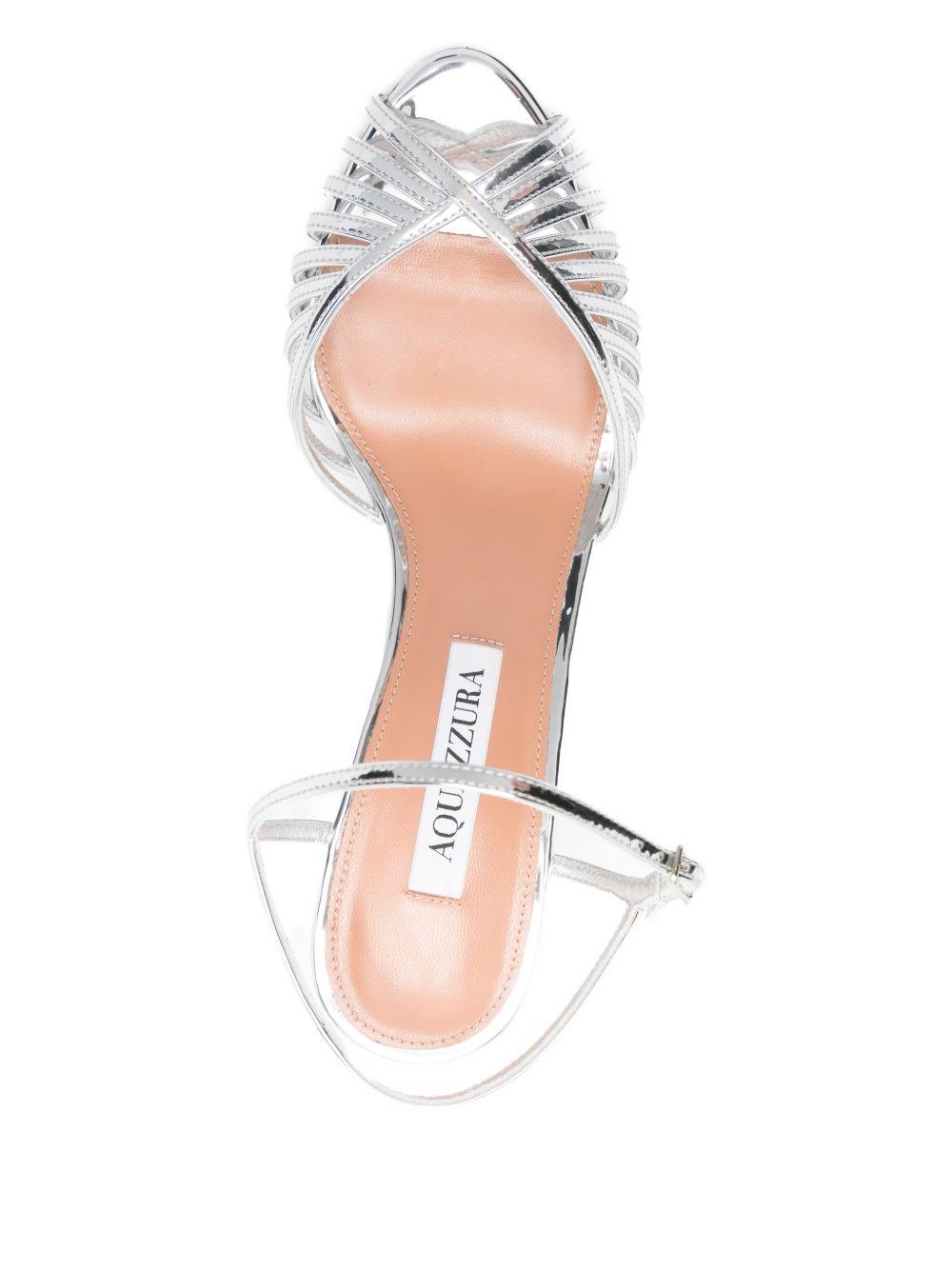 Sandali a tacco alto hold me in argento Aquazzura - donna 