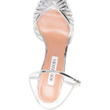 Sandali a tacco alto hold me in argento Aquazzura - donna 