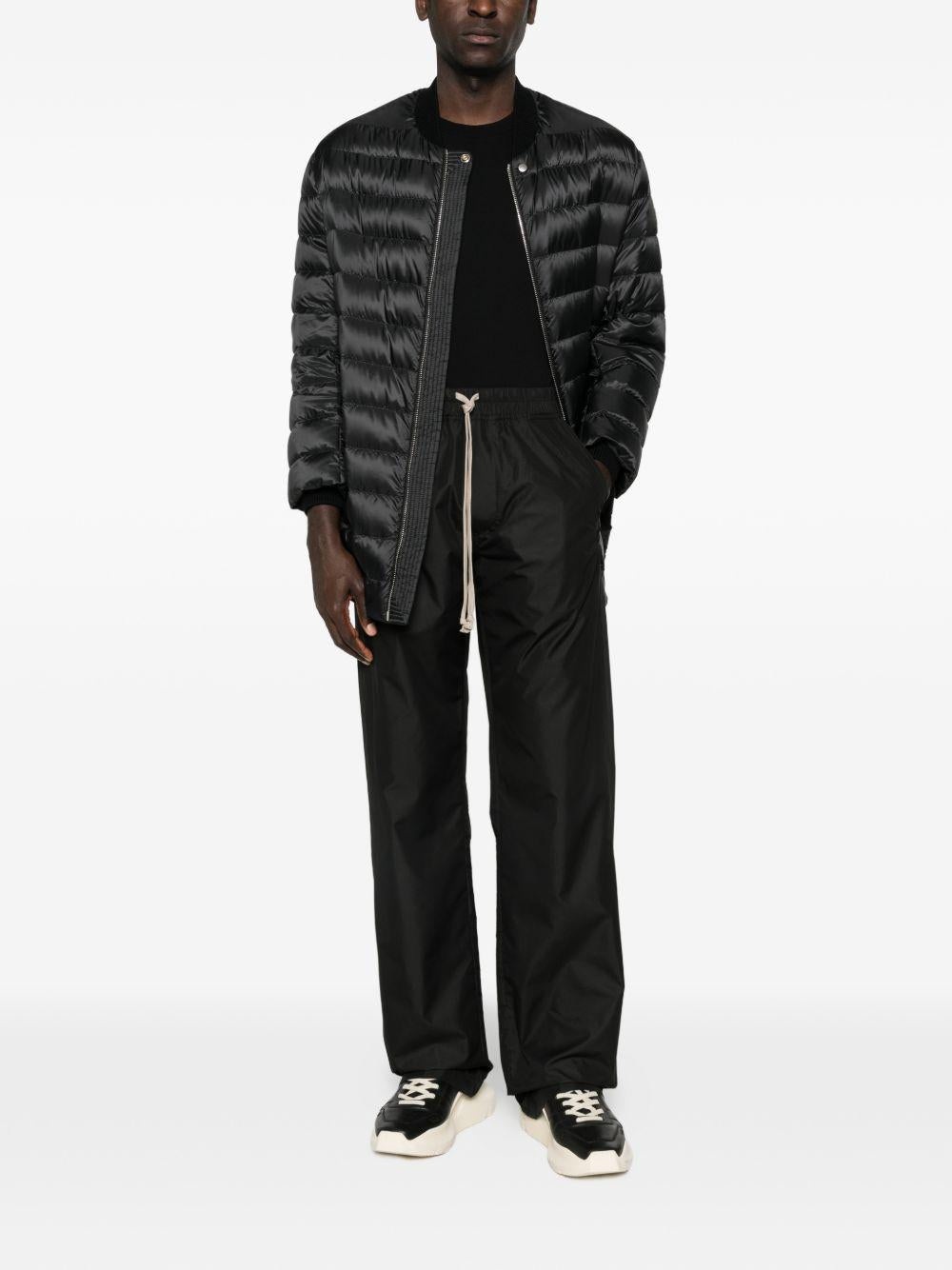 Pantaloni a gamba dritta con coulisse in nero Rick Owens x Moncler - uomo 