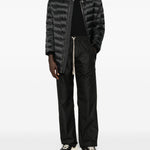 Pantaloni a gamba dritta con coulisse in nero Rick Owens x Moncler - uomo 