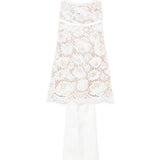 Abito in pizzo con orlo smerlato in bianco Self-portrait - donna 