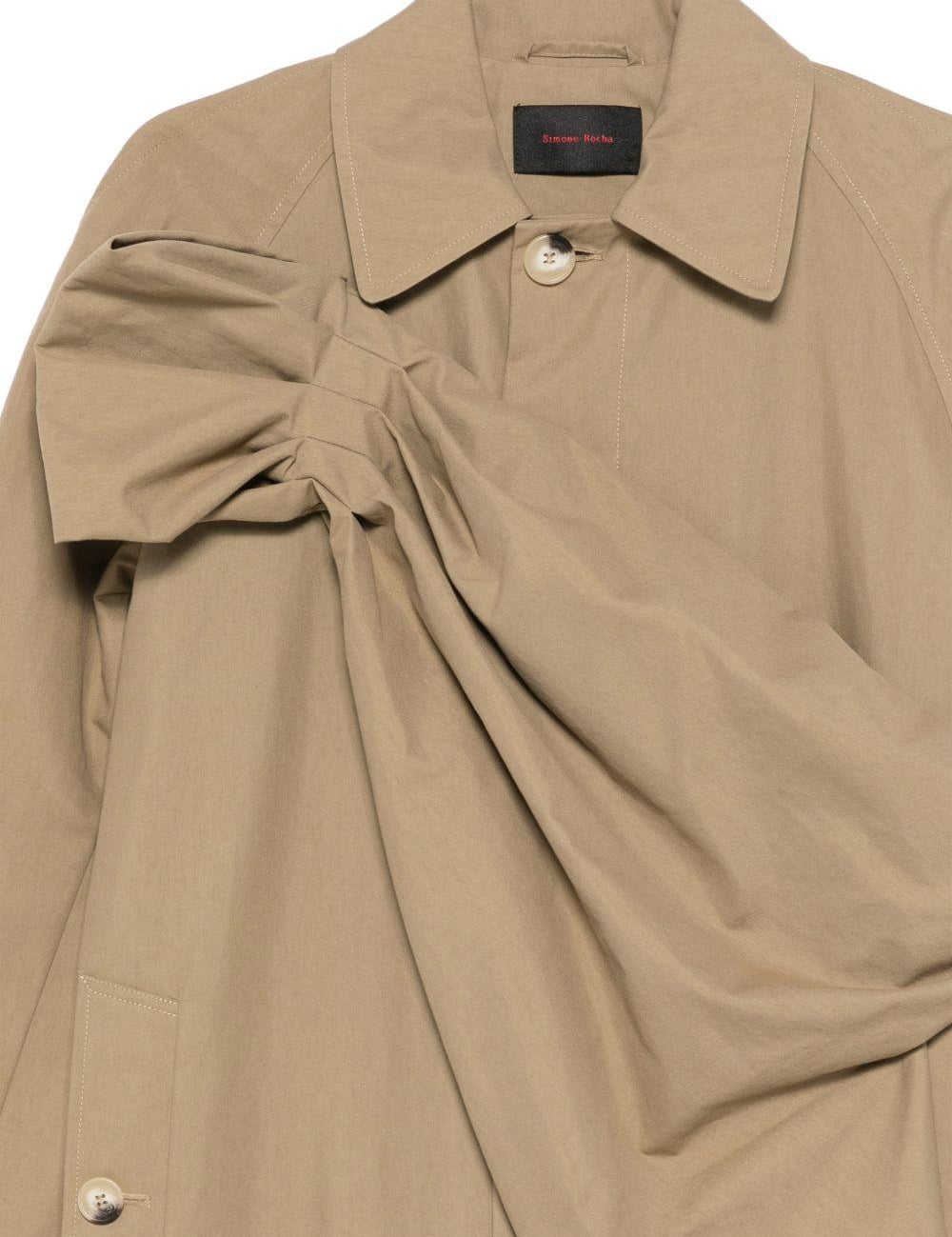 Cappotto con fiocco in beige Simone Rocha - donna 