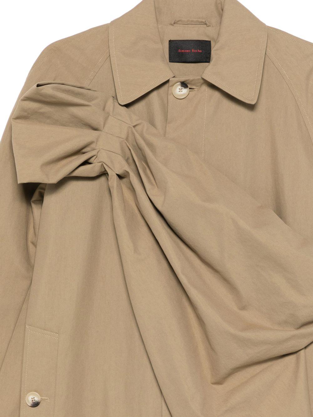 Cappotto con fiocco in beige Simone Rocha - donna 