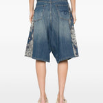 Shorts jesse con bandana e applicazioni in blu R13 - donna 