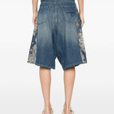 Shorts jesse con bandana e applicazioni in blu R13 - donna 