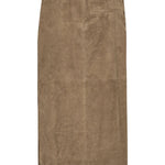 Gonna midi con spacco in marrone Rotate - donna 