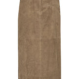 Gonna midi con spacco in marrone Rotate - donna 