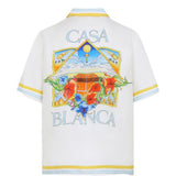 Camicia con stampasul retro in bianco Casablanca - uomo 