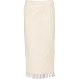 Gonna midi con bordo a righe in beige The attico - donna 