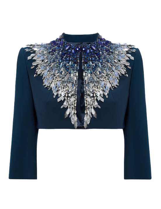 Blazer crop dexy in blu Jenny packham - donna 