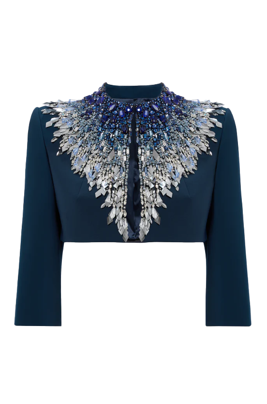 Blazer crop dexy in blu Jenny packham - donna 