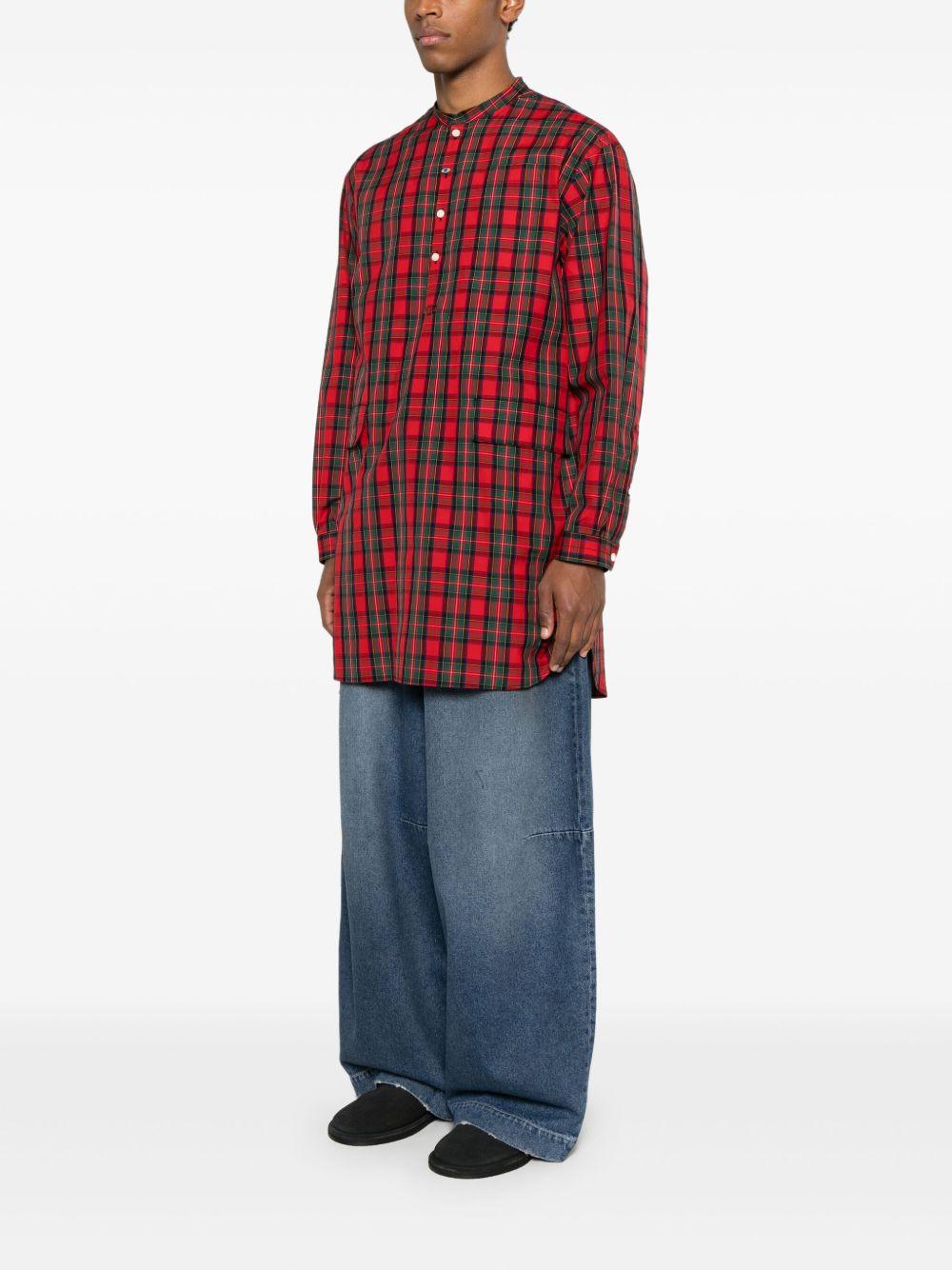 Camicia a quadri in rosso Undercover - uomo 