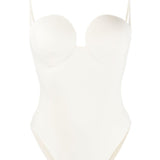 Costume intero con scollo a cuore in bianco MAGDA BUTRYM - donna 