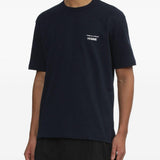 T-shirt con stampa del logo in blu Comme des garcons homme - uomo 