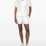 Camicia con stampasul retro in bianco Casablanca - donna 
