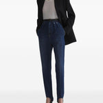 Jeans a vita alta in blu 