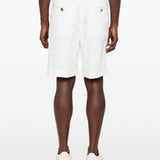 Pantaloncini con bottoni in bianco Brunello cucinelli - uomo 
