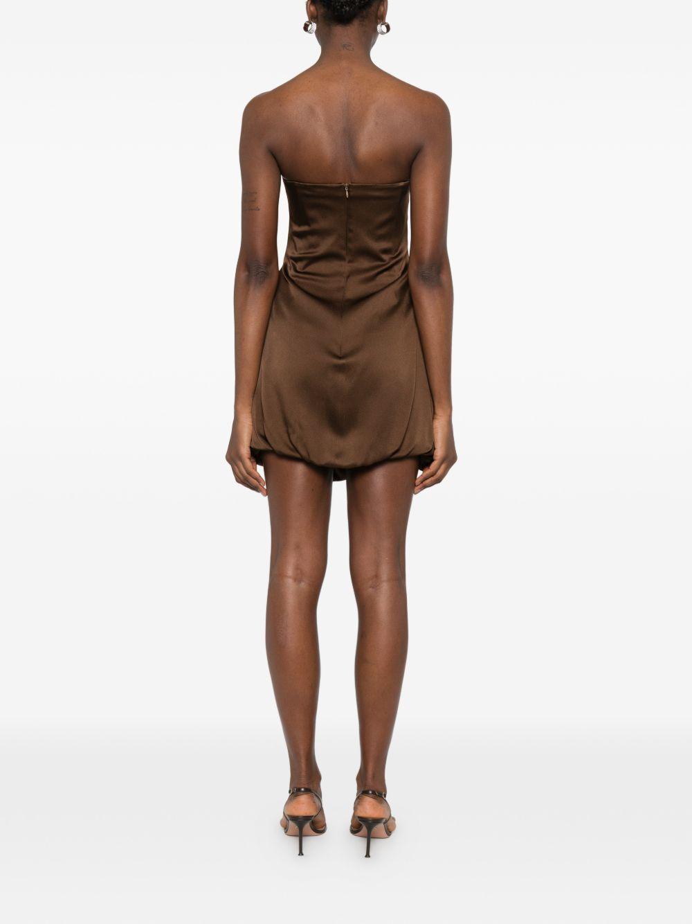 ABITO MINI DRAPPEGGIATO IN MARRONE GIUSEPPE DI MORABITO - donna 