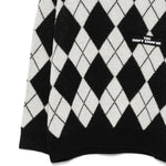 Maglione a rombi in nero Undercover - uomo 