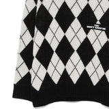 Maglione a rombi in nero Undercover - uomo 