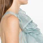 Top con volant in blu Viktor&rolf - donna 