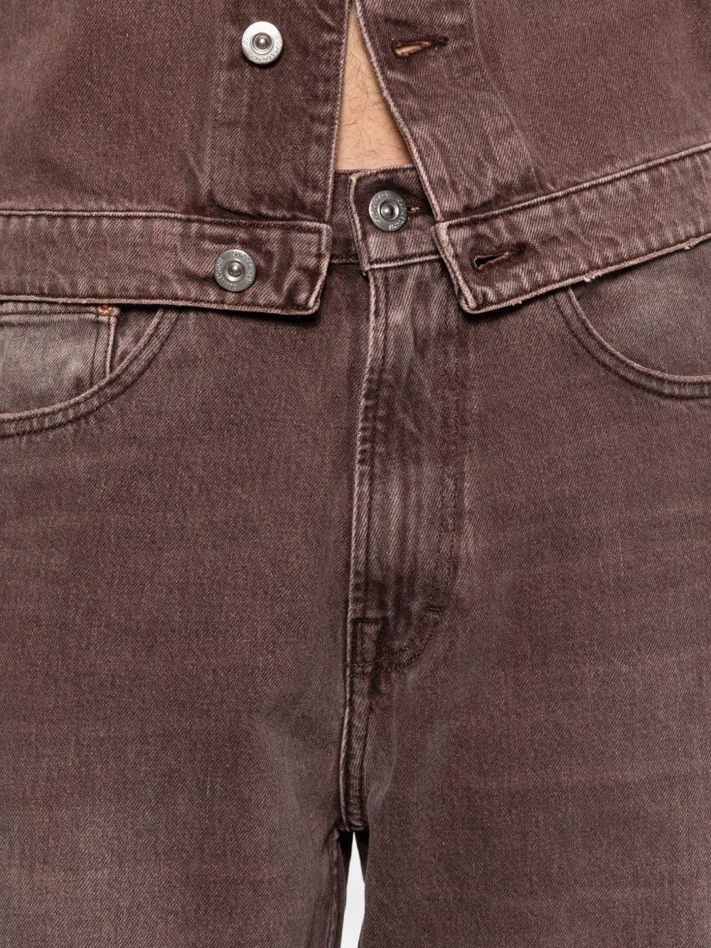 Jeans con effetto schiarito in marrone Our legacy - uomo 