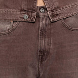 Jeans con effetto schiarito in marrone Our legacy - uomo 