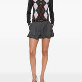 Maglione a rombi in grigio Self-portrait - donna 