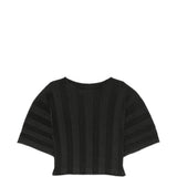 Top  plissettato in nero 