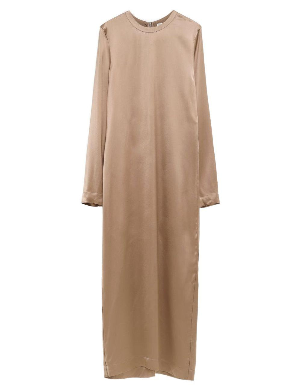 Abito maxi in raso in beige Toteme - donna 