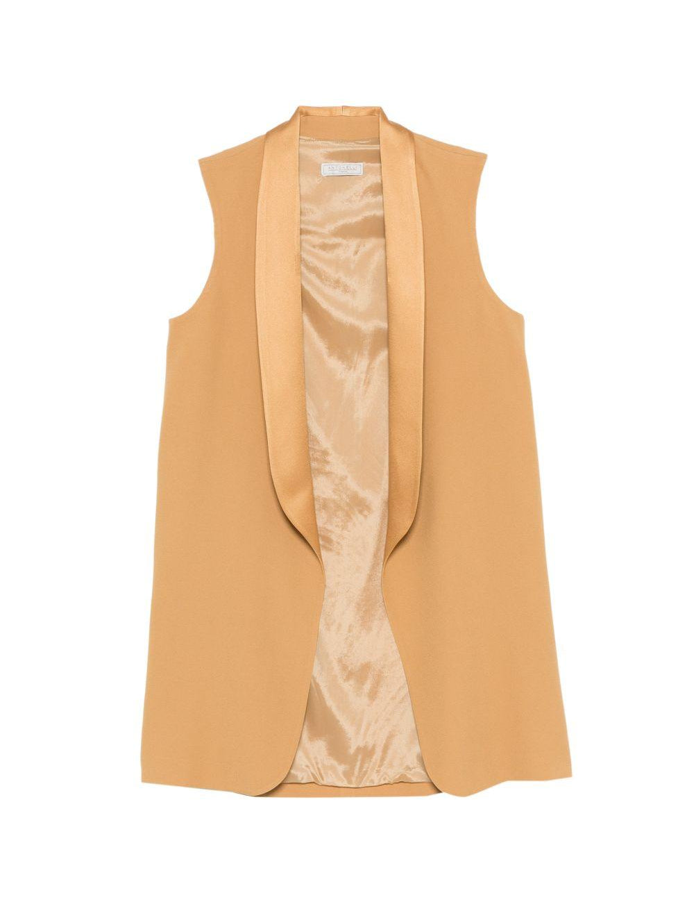 Gilet con collo a sciallo in giallo Antonelli - donna 