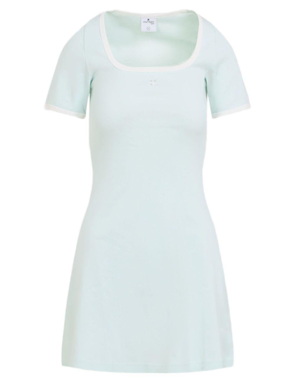 Abito con scollo quadrato in azzurro Courrèges - donna 