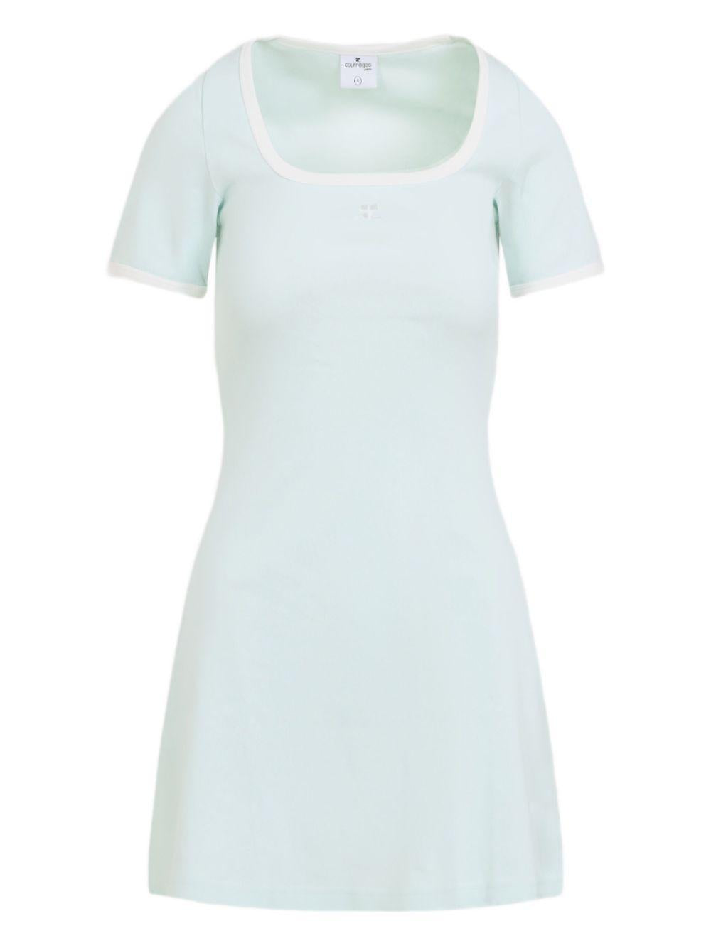 Abito con scollo quadrato in azzurro Courrèges - donna 