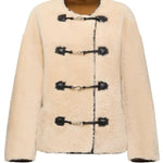 Giacca in shearling in bianco Toteme - donna 