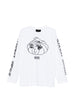 T-shirt a manica lunga stampata in bianco Simone rocha - uomo